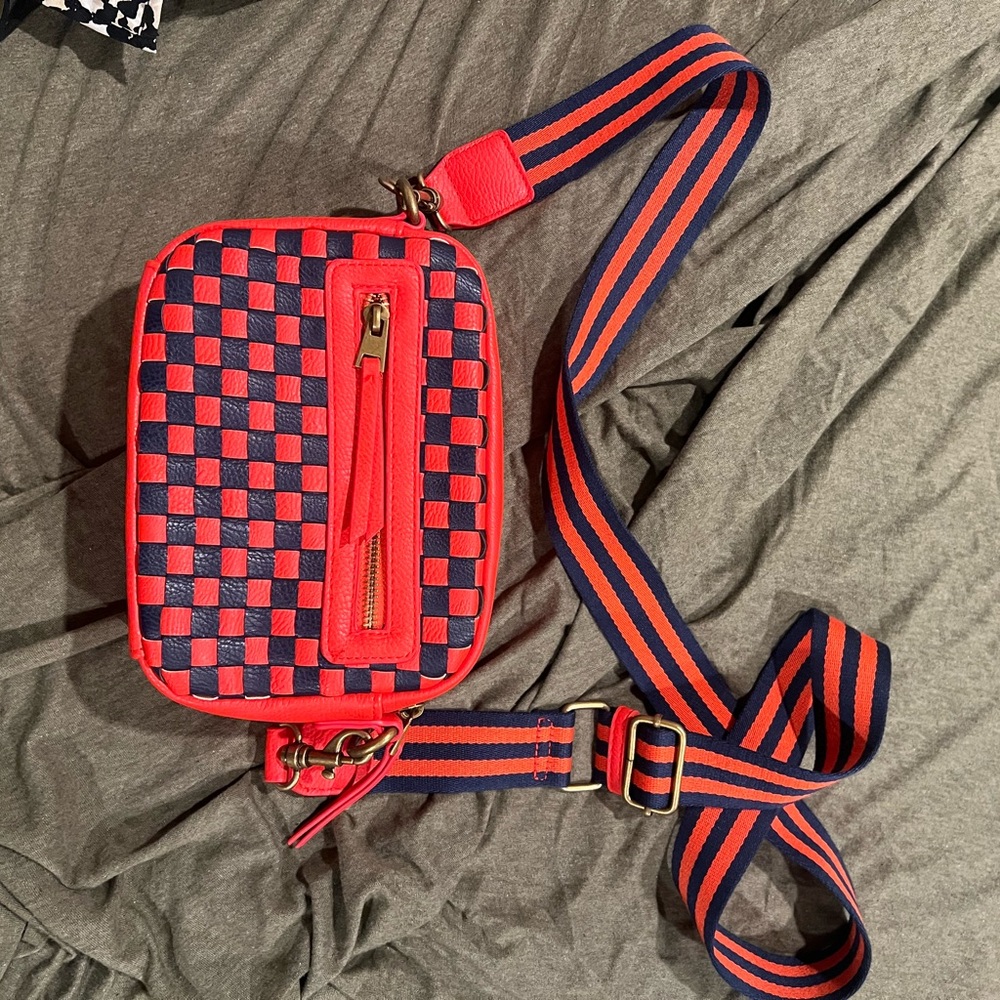 Universal Thread Red and Blue Crossbody Bag with Adjustable Strap